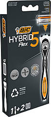 Бритва BIC Hybrid 5 Flex з 2 змінними картриджами (БІК)