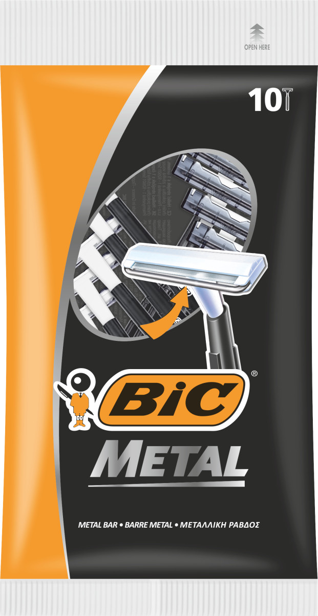 Набір бритв BIC Metal без змінних картриджів 10шт. (БІК)