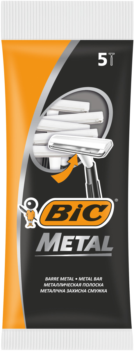 Набір бритв BIC Metal без змінних картриджів 5шт.(БІК)