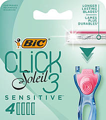 Змінні картриджі BIC Click Soleil 3 4шт.(БІК)