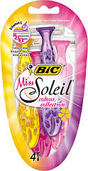 Набір бритв BIC Miss Soleil Colour Collection без змінних картриджів 4шт. (БІК)