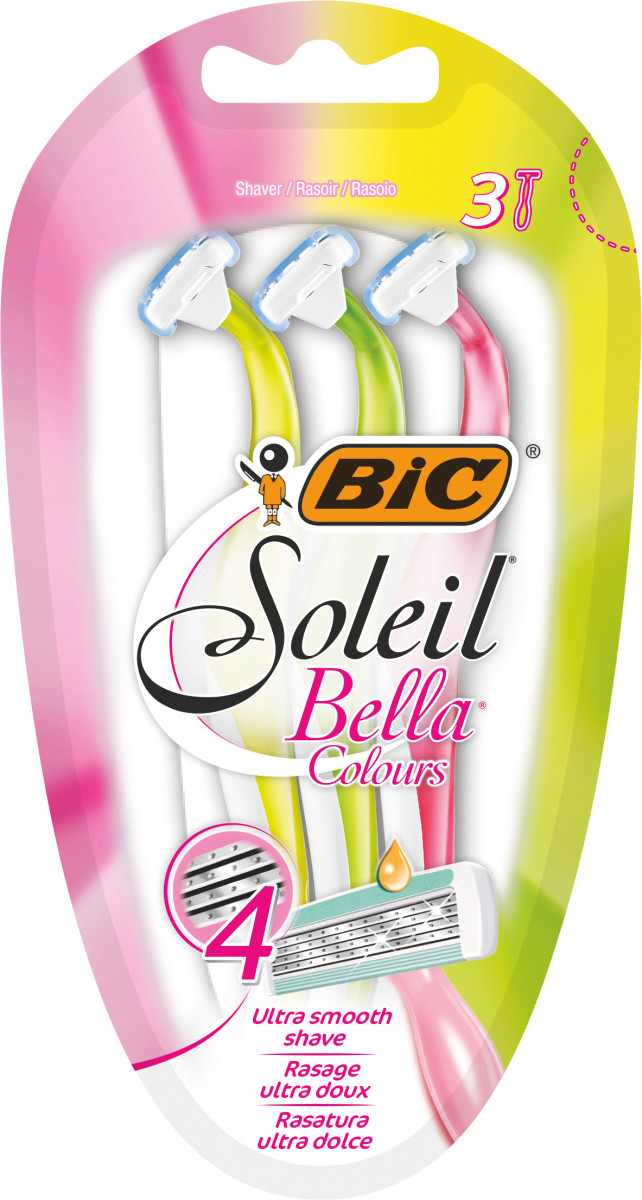 Набір бритв BIC Soleil Bella Colours без змінних картриджів 3 шт. (БІК)
