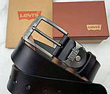 Брендовий чоловічий ремінь Levis (515) black, фото 3