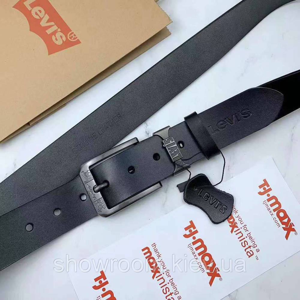 Брендовий чоловічий ремінь Levis (515) black