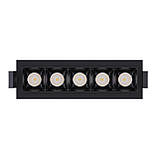 Точковий врізний LED світильник прямокутний TWS09 (чор) 10W 3000K, фото 4