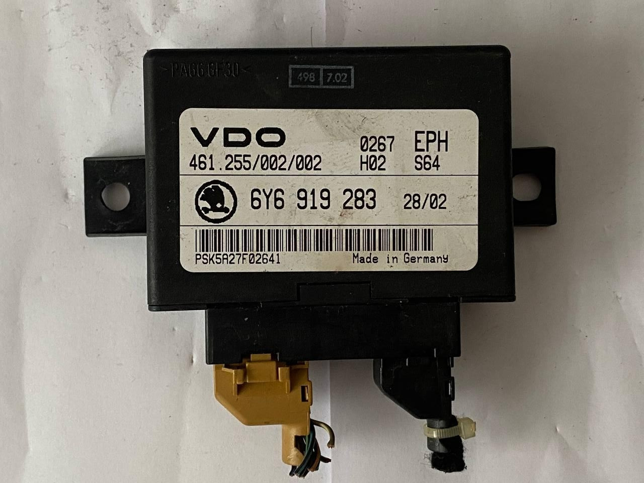 Електронний блок управління Skoda VDO 461 255/002/002 / 461255002002 / 6Y6 919 283 / 6Y6919283