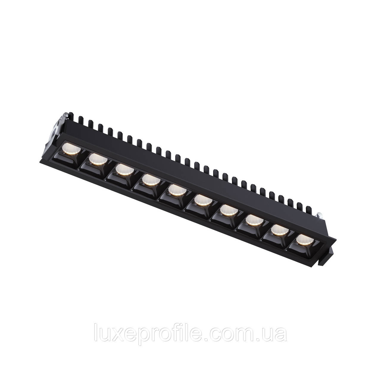 Точковий врізний LED світильник прямокутний TWS09 (чор) 20W 3000K