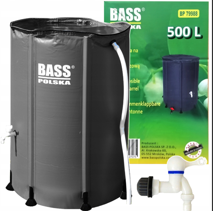 Бочка для дождевой воды 500л Bass Polska BH 79988 Серая DIC (ID ...