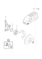 Підшипник передньої маточини на Renault Master 3, Movano B (10-...), 402103708R, 95516872, 44222291