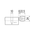 Циліндр AGB Mod. 600/60 мм (30/30) ключ-ключ нiкель, фото 4