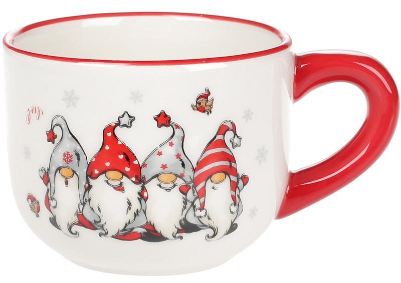 Кухоль керамічний "Веселі гноми" 500 мл, бульйонниця, фото 1