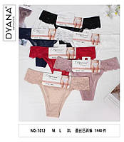 Труси жіночі з мереживною вставкою на поясі (SIZE: M L XL). Модель OU-#7012