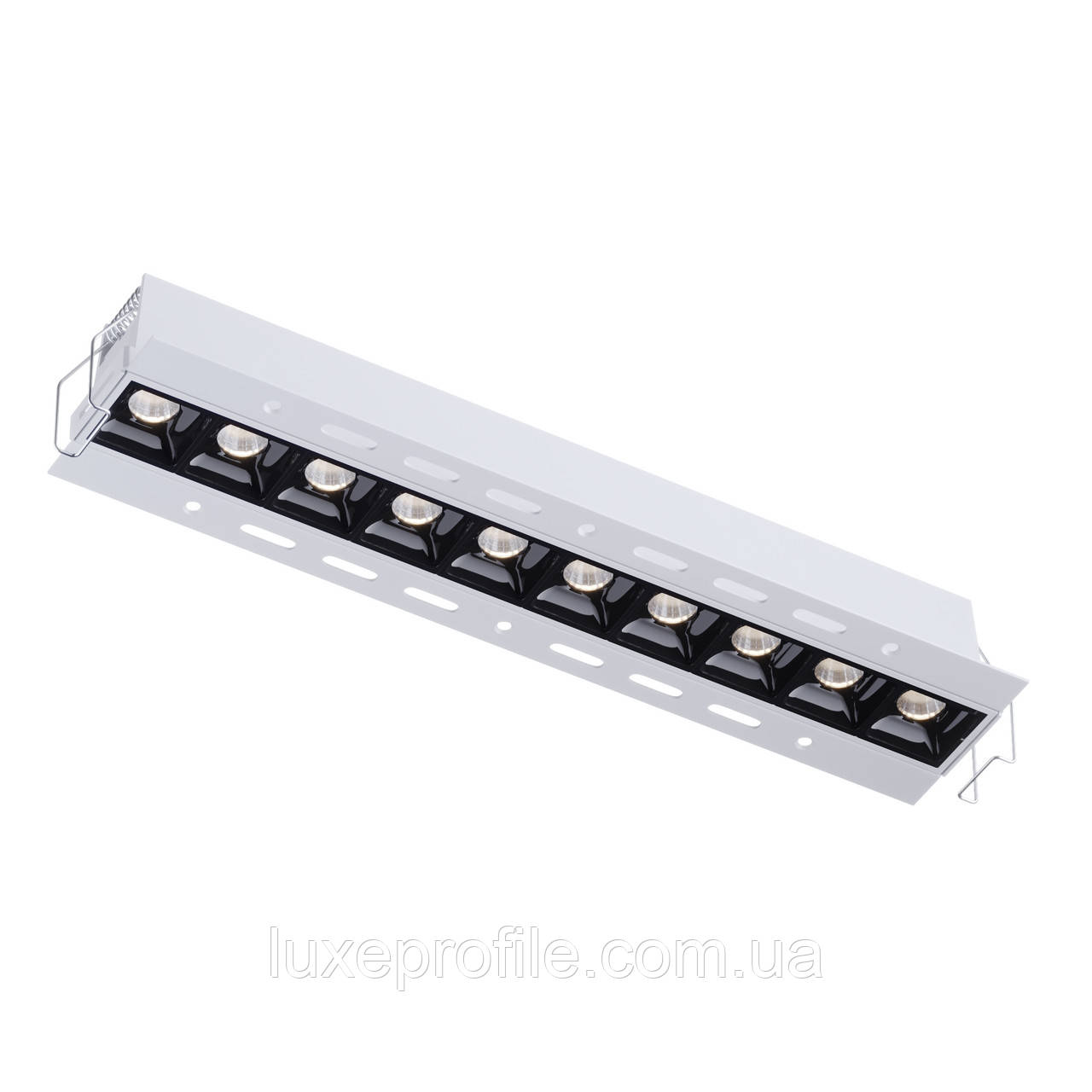 Точковий врізний LED світильник квадратний TWS010 (б/п) 20W 3000K