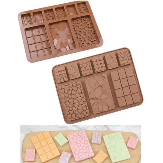 Силіконова форма для шоколаду асорті з 9 штук, фото 1