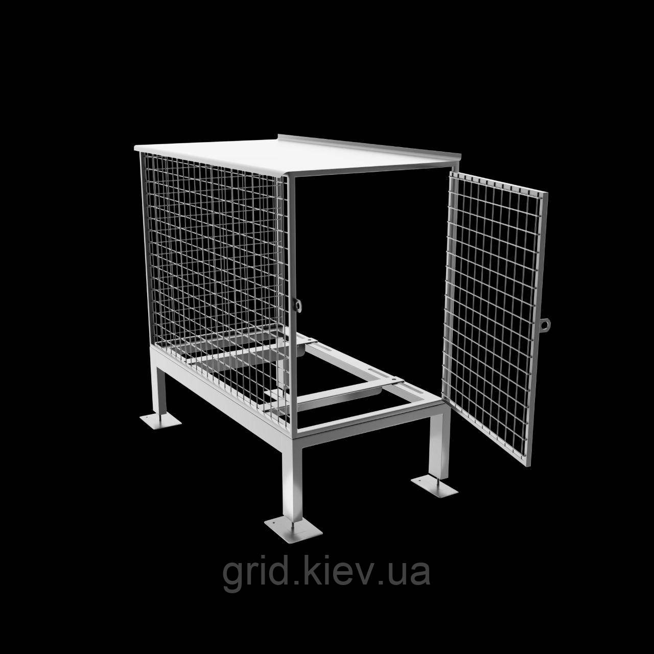 Комплект Решітка сітчаста + Підставка універсальна 500х900/900+450 з дашком, з дверцятами для зовнішніх блоків обладнання