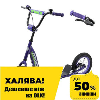 Самокат із надувними колесами 12 дюймів iTrike SR2-043-1-V Фіолетовий