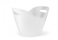 Відро для льоду біле матове 7л Відро для льоду пластик Відра для вина та шампанського Охолоджувач пляшок