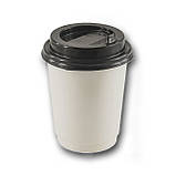 Пластикова кришка на паперову склянку 175 (FC) Ø 71 чорна 100 шт/уп., фото 5