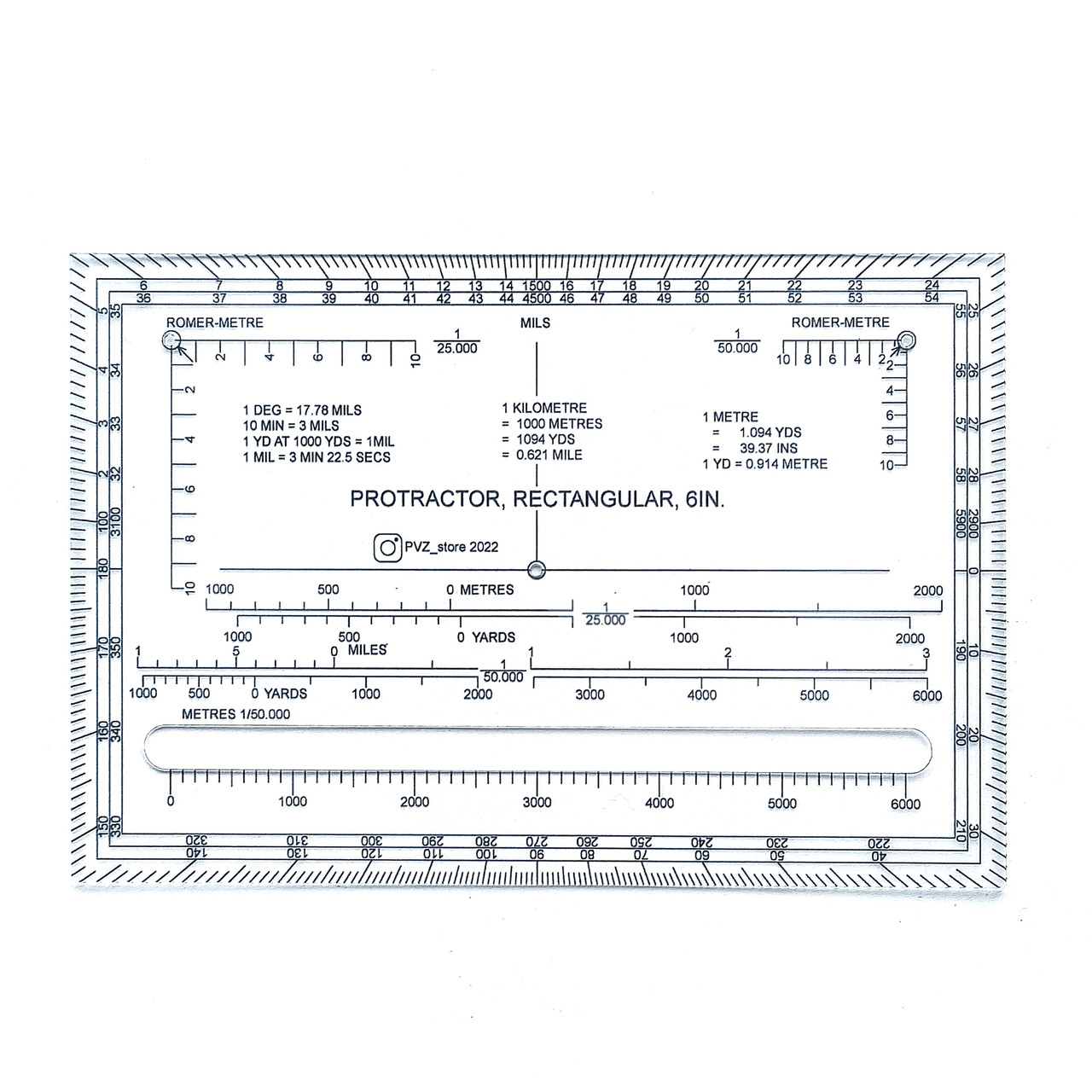 Транспортир армії США (шкала на 6000), фото 1