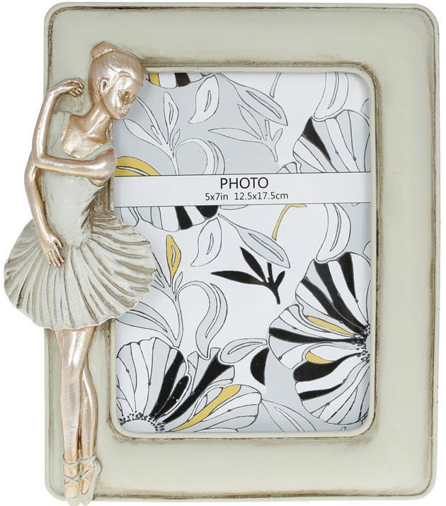 Фоторамка Viljandi «Балерина» Mint&Gold для фото 13х18 см, полістоун, м'ятний із золотом, фото 1