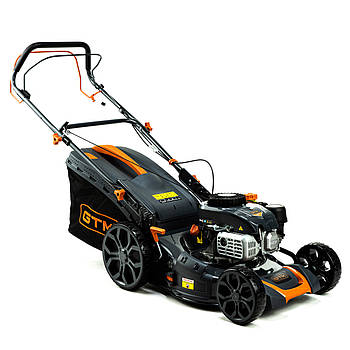 GTM Газонокосарка бенз. LM48-SP, 5к.с., ширина захвату 48см, висота скош. 30-80мм, травозбірник 70л, самохідна