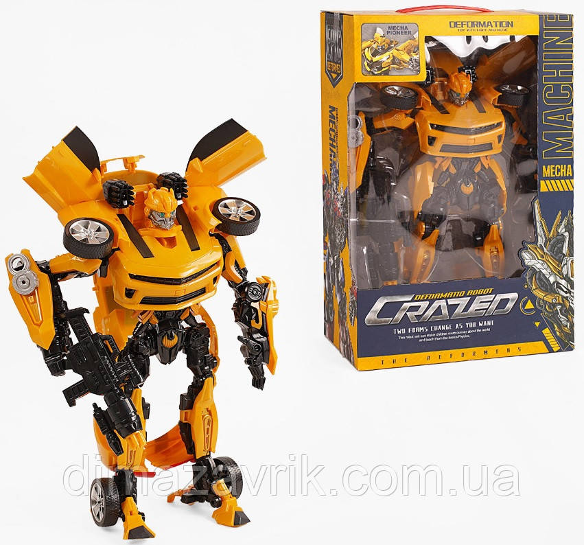 Трансформер W 8826 A 63B Бамблбі Bumblebee Робот 36 см Спортивна машина спорткар