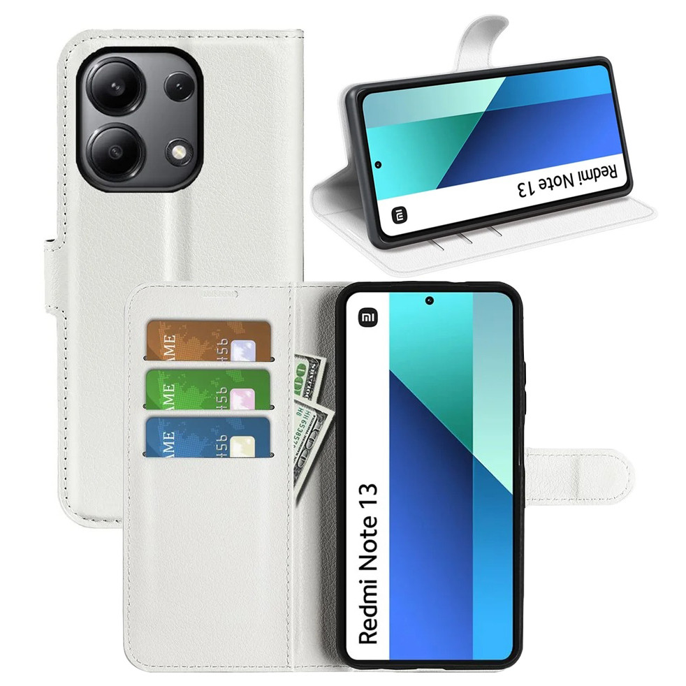 Чохол-книжка Litchie Wallet для Xiaomi Redmi Note 13 4G White, фото 1