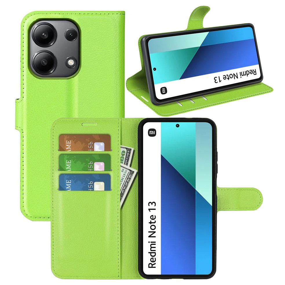 Чохол-книжка Litchie Wallet для Xiaomi Redmi Note 13 4G Light Green, фото 1