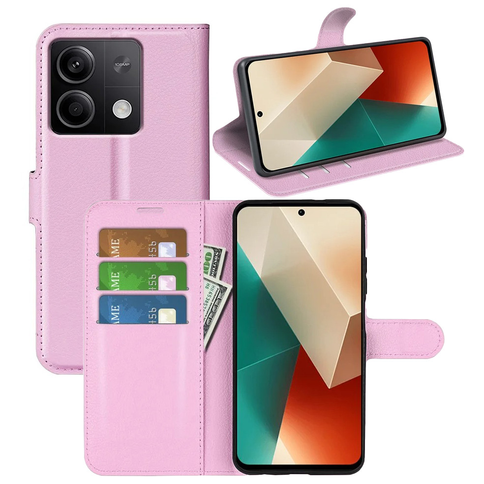 Чохол-книжка Litchie Wallet для Xiaomi Redmi Note 13 5G Light Pink, фото 1