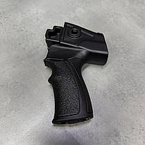 Рукоятка пістолетна для Saiga 12, DLG Tactical (DLG-089 black), колір Чорний, з відсіком і гніздами для ременя, фото 5