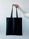 Стандартна торба лаваста середньої щільності чорна без друку Розмір: 36см х 40см, фото 3