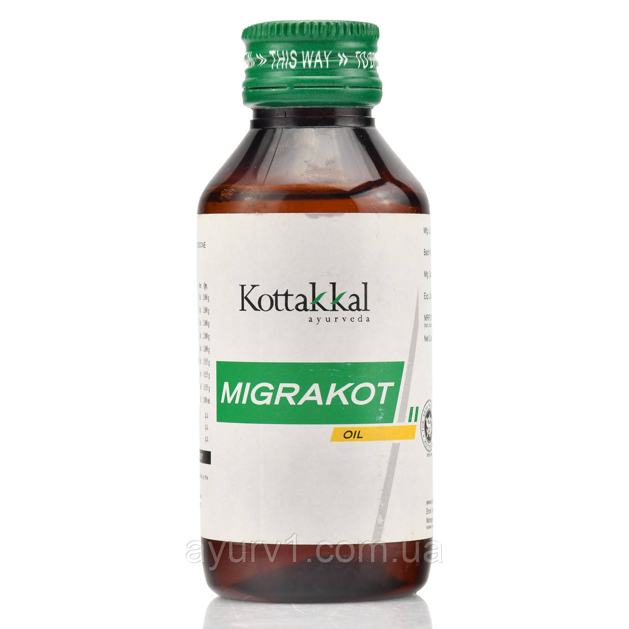 Аюрведична олія від МІГРЕНІ Migrakot oil Kottakkal 100ml