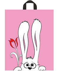 Пакет із петльовою ручкою спр "Заєць "(30х40)Леоні (50 шт.)