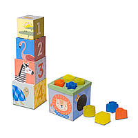 Розвиваючий сортер-пірамідка - Кубики Африка