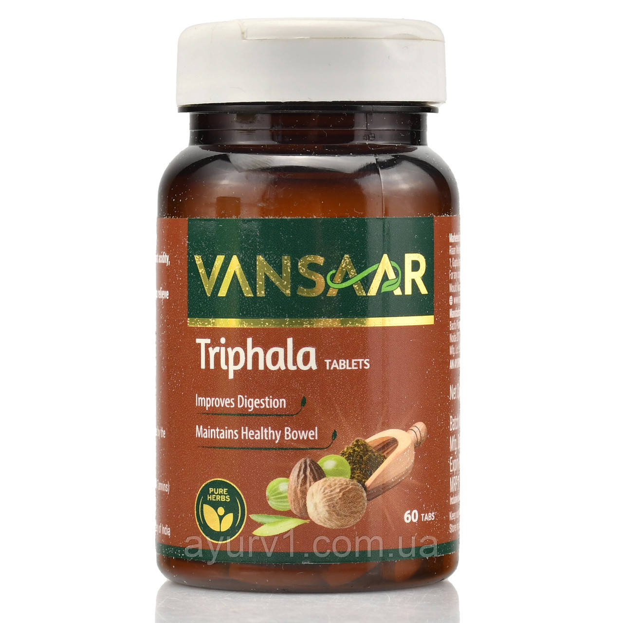 Трифала, трипхала Преміум Triphala VANSAAR 60 таб