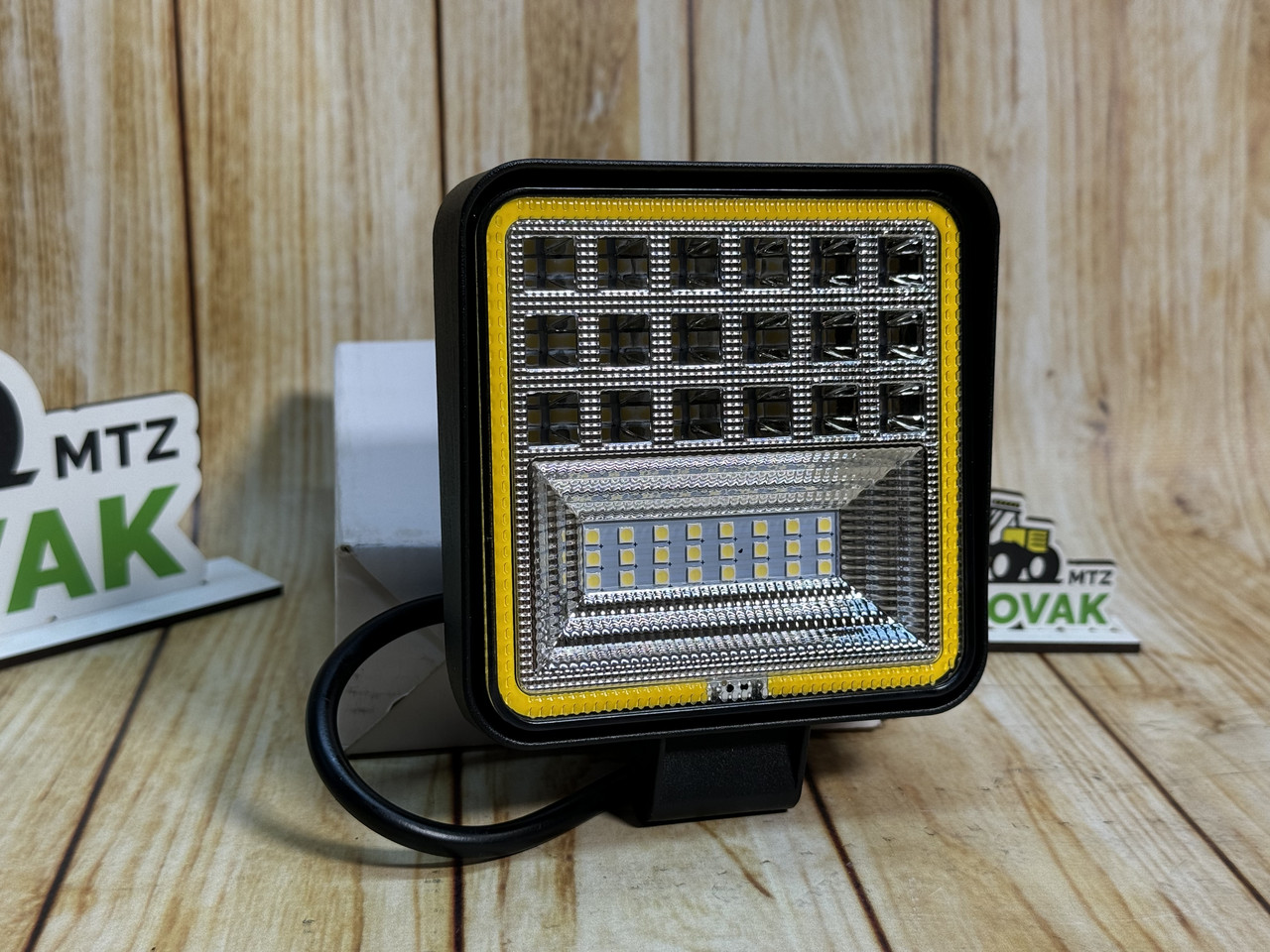 Світлодіодна LED фара робоча 126W Ангельський очей, фото 1