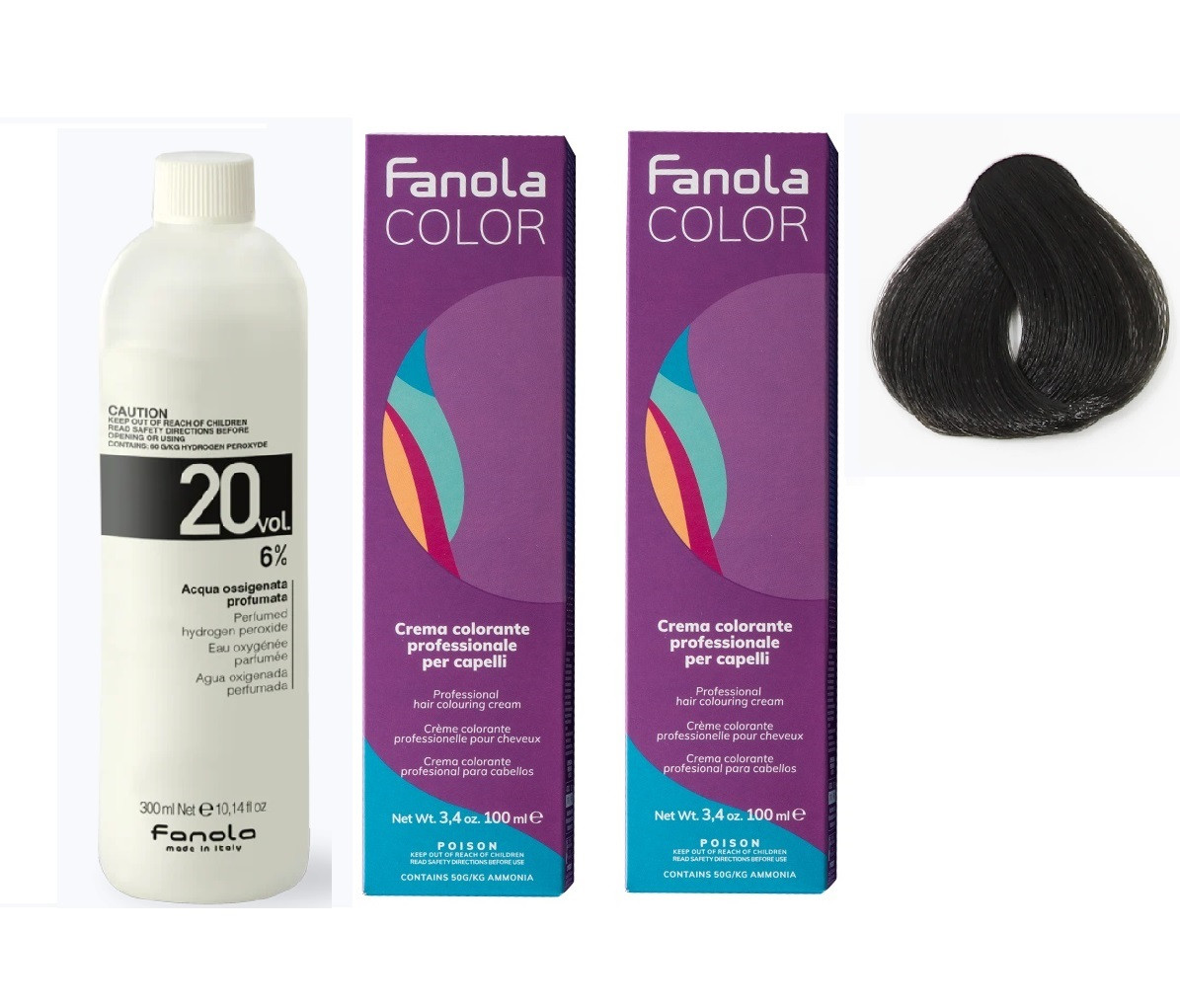 Набір Фарба для волосся Fanola № 9.11 Very Light Blonde Intense 2шт. + Окислювач 6% 20 Vol 300 мл.