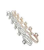 Металевий крабік овал золото/срібло 5 см.