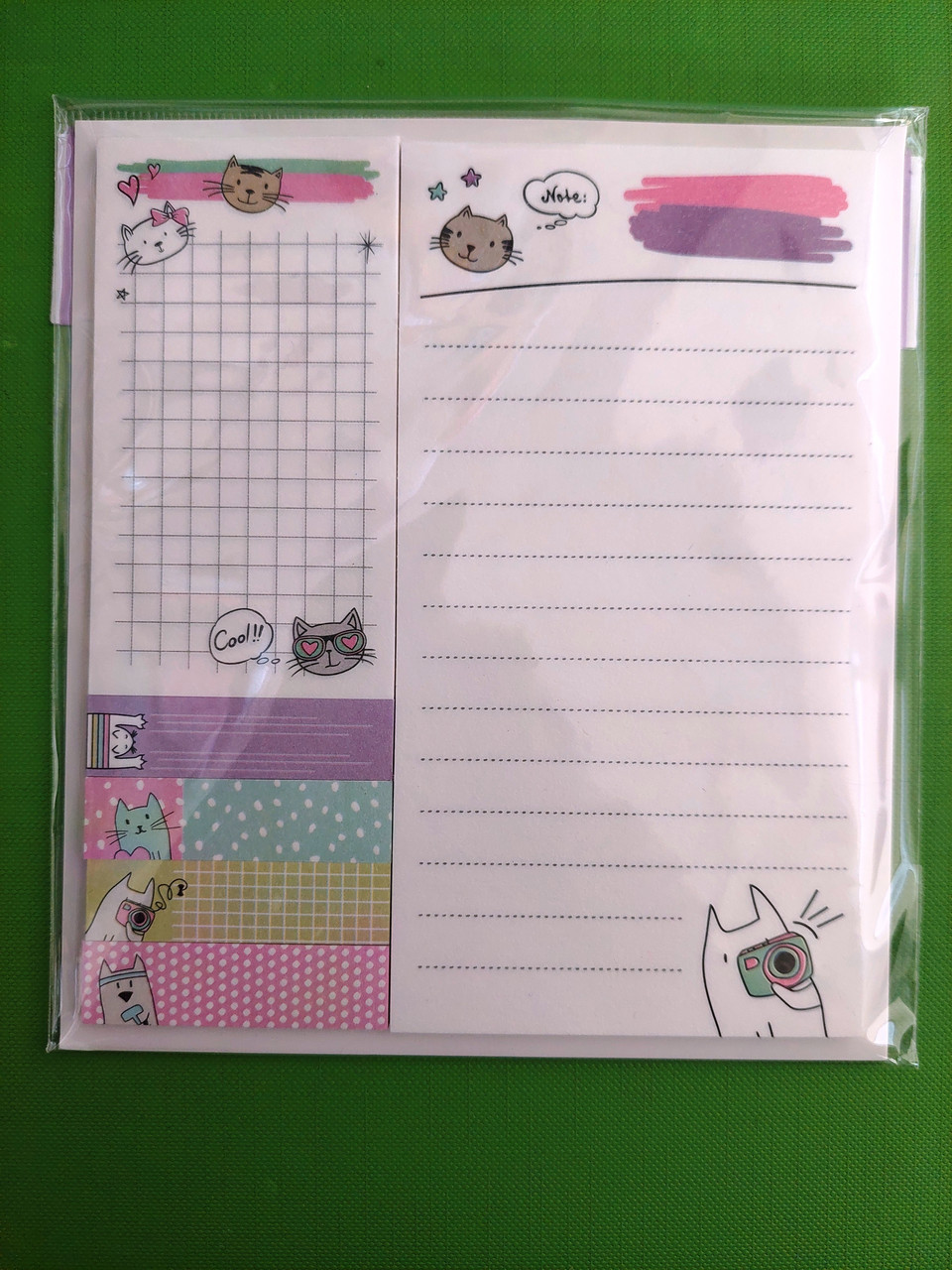 Канц 20 Бум. Кл. 70*130 мм ”Kite” /K21-299-2/ 25арк ”Cats” + стікер (1/24)