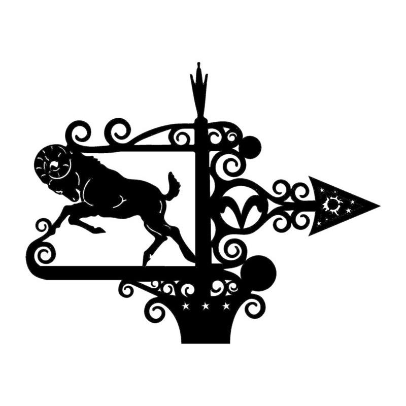 Декоративний флюгер знак зодіаку "Овен"