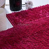 Набір Килимків для Ванної та Туалету на гумовій основі Confetti Unimax Burgundy 60х100 та 60х50 см Малиновий, фото 5