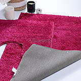Набір Килимків для Ванної та Туалету на гумовій основі Confetti Unimax Burgundy 60х100 та 60х50 см Малиновий, фото 2
