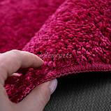 Набір Килимків для Ванної та Туалету на гумовій основі Confetti Unimax Burgundy 60х100 та 60х50 см Малиновий, фото 7