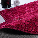 Набір Килимків для Ванної та Туалету на гумовій основі Confetti Unimax Burgundy 60х100 та 60х50 см Малиновий, фото 4