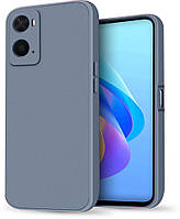 Силіконовий чохол HardCorner OPPO A76 (з мікрофіброю) Gray Blue