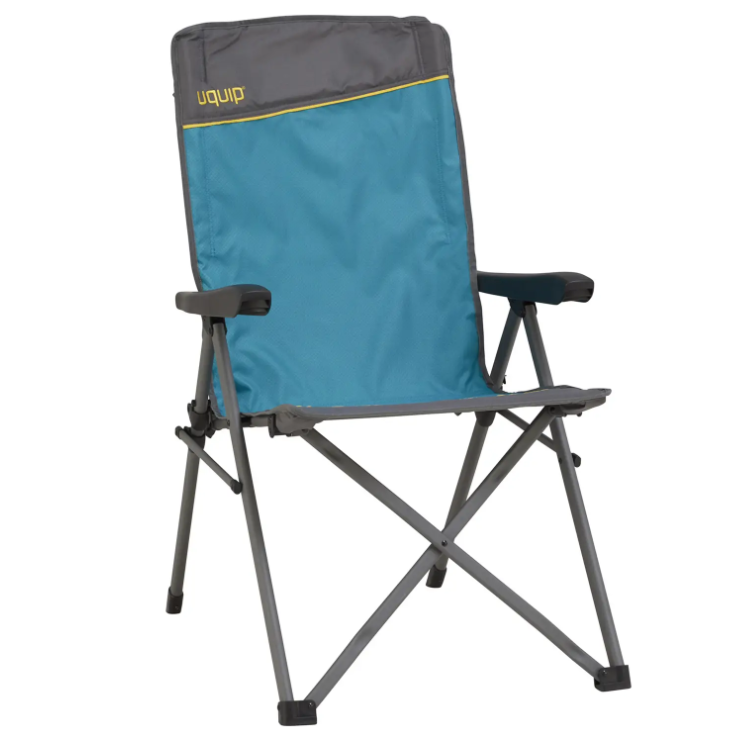 Крісло Туристичне Розкладне Uquip Justy Blue/Grey (244015) Кемпінгове Складне Крісло для риболовлі