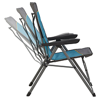 Крісло Туристичне Розкладне Uquip Justy Blue/Grey (244015) Кемпінгове Складне Крісло для риболовлі, фото 5