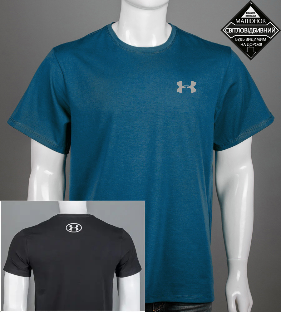 Футболка батал Under Armour 2411б (Уп.4шт 3XL,4XL), Петроль