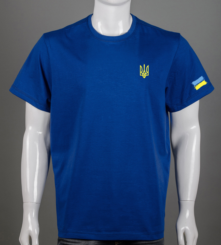 Футболка батал Тризуб UA 2306б (Уп.4шт 3XL,4XL), Синій