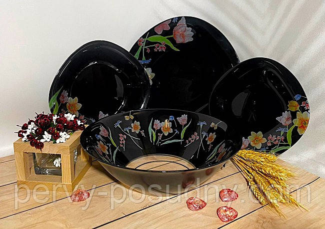 Сервіз столовий Neo Carina Minuet Black 19 предметів Luminarc V6291